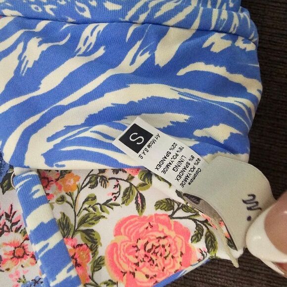 Maaji Iris Wild Daydream Reversible Bralette thin Side Bikini Bottom Size Small - Picture 11 of 16